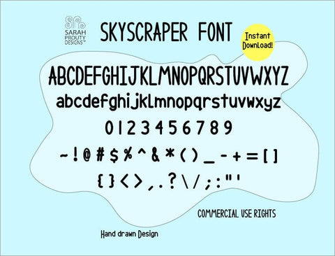 Inspiring Skyscraper Font OTF TTF, A Bold Tall Display Font for Big Dreams & Bold Statements Font Sarahs Artistic Studio 