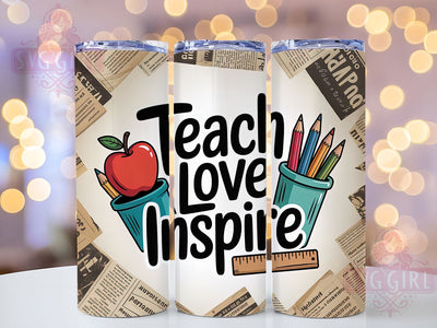 Inspiring Teaching Quote 20oz Tumbler, Inspirational Wrap, Sublimation Gift, Educator Mug, 20oz Tumbler Design, Teaching Quote, Classroom Theme Sublimation SvggirlplusArt 