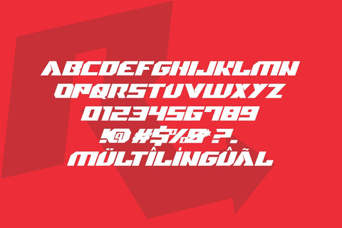 Instink Burner - Arrow Racing Display font Font Mozzatype 