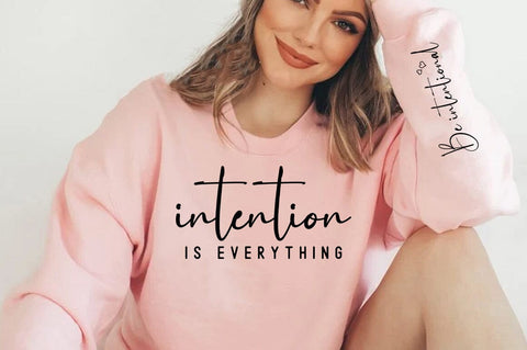 Intention is everything, Jesus Motivational Inspirational Sleeve Shirt SVG Design, SVG FiveStarCrafting 