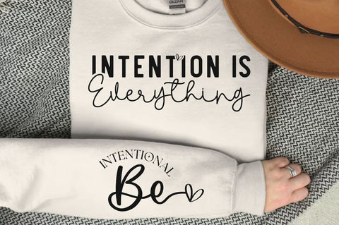 Intention is everything Sleeve SVG Design, Inspirational sleeve SVG, Motivational Sleeve SVG Design, Positive Sleeve SVG SVG Regulrcrative 