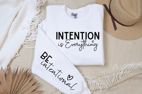 Intention is Everything Sleeve SVG Design, Inspirational sleeve SVG, Motivational Sleeve SVG, Positive Sleeve SVG SVG Regulrcrative 