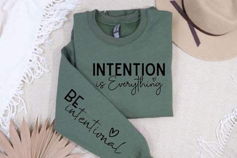 Intention is Everything Sleeve SVG Design, Inspirational sleeve SVG, Motivational Sleeve SVG, Positive Sleeve SVG SVG Regulrcrative 