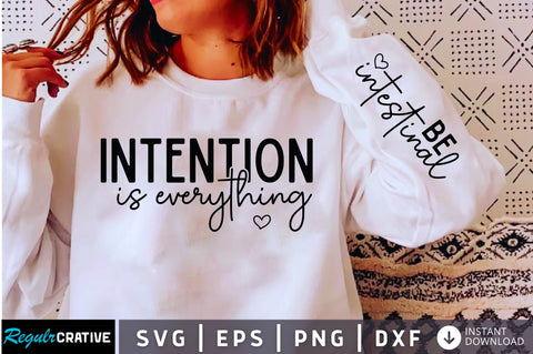 Intention is Sleeve SVG, Christian SVG Design SVG Regulrcrative 