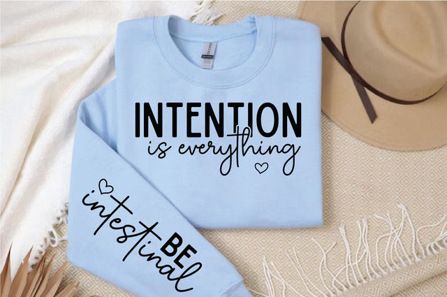 Intention is Sleeve SVG, Christian SVG Design SVG Regulrcrative 