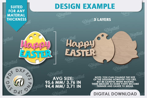 Interchangeable Stand Easter Laser Cut. Easter Decor SVG SVG Evgenyia Guschina 