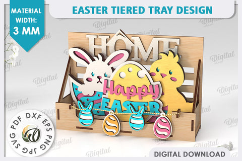 Interchangeable Stand Easter Laser Cut. Easter Decor SVG SVG Evgenyia Guschina 