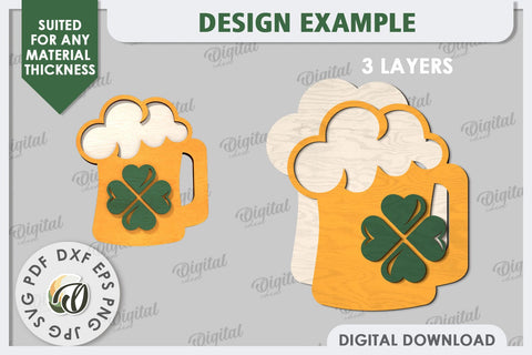 Interchangeable Stand St Patrick's Day Laser Cut SVG Evgenyia Guschina 