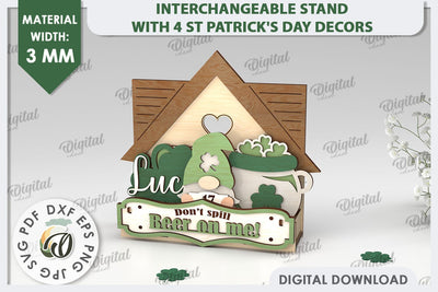 Interchangeable Stand St Patrick's Day Laser Cut SVG Evgenyia Guschina 