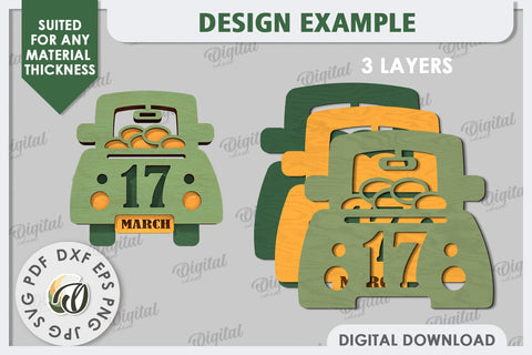 Interchangeable Stand St Patrick's Day Laser Cut SVG Evgenyia Guschina 