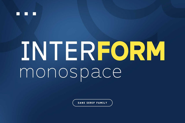 Interform – Modern Monospaced Font Font Arterfak Project 