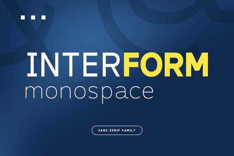 Interform – Modern Monospaced Font Font Arterfak Project 