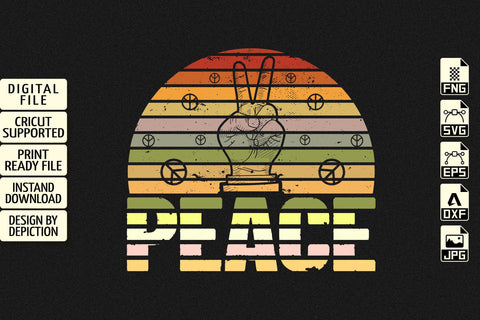 International Day of Peace T-Shirt, Peace Vintage Shirt, World Peace Sunset Shirt Print Template Sketch DESIGN Depiction Studio 