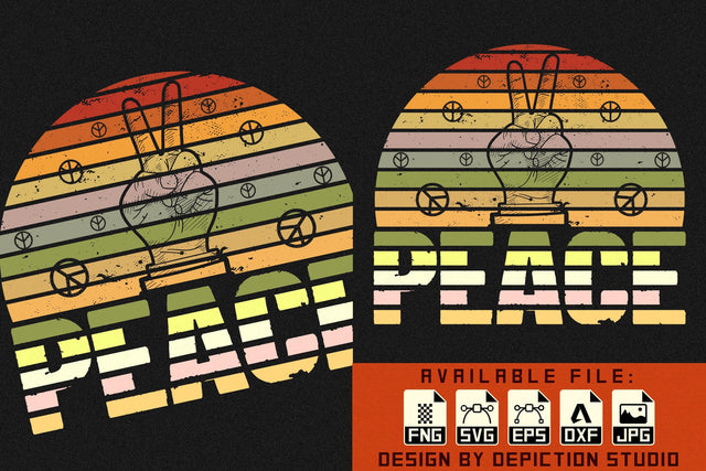 International Day of Peace T-Shirt, Peace Vintage Shirt, World Peace Sunset Shirt Print Template Sketch DESIGN Depiction Studio 