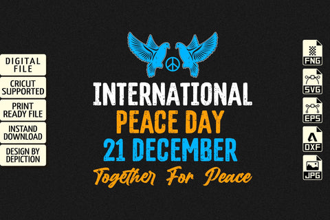 International Peace Day 21 December Together For Peace T-Shirt, World Peace Shirt Print Template Sketch DESIGN Depiction Studio 