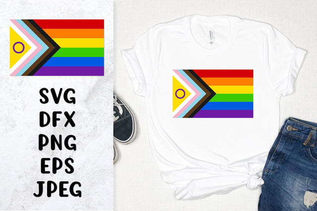 Intersex Inclusive Progress Pride Rainbow flag. LGBTQ SVG SVG LaBelezoka 