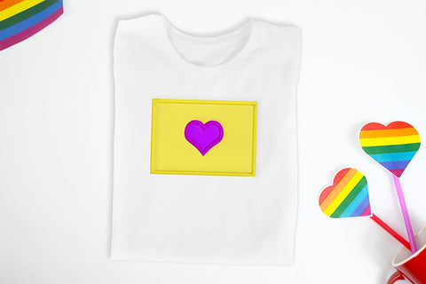 Intersex LGBT Pride Flag Love Applique Embroidery Embroidery/Applique DESIGNS Designed by Geeks 