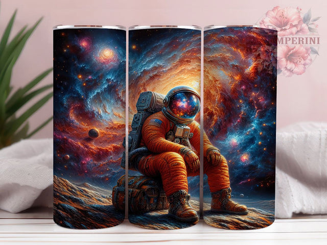Interstellar Astronaut Galaxy Tumbler, Space Nebula Wrap, 20oz Tumbler Sublimation, Cosmic Explorer Design, Sci-Fi Astronaut Sublimation, Celestial Space Tumbler, Interstellar Nebula Wrap Sublimation Li Zamperini 
