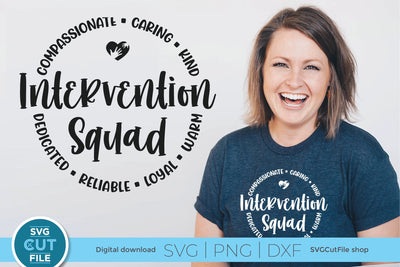 Intervention squad SVG - Academic intervention specialist SVG SVG Cut File 