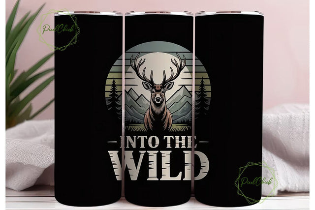 Into The Wild 20oz Tumbler Wrap Sublimation PixelChick 