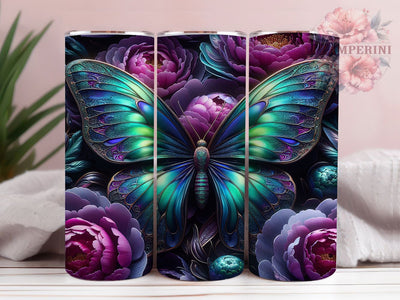 Intricate Butterfly 20oz Tumbler, Intricate Detail, Nature Print, Elegant Tumbler, 20oz Sublimation, PNG Design, Garden Gift Sublimation Li Zamperini 