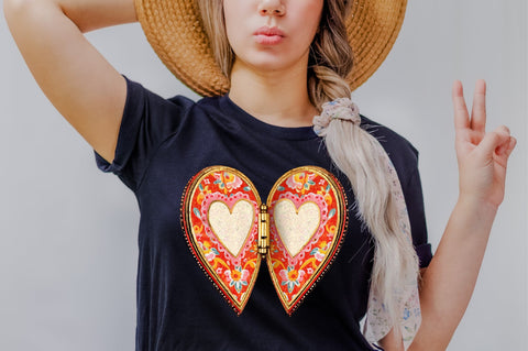 Intricate heart-shaped keepsake box Sublimation SVGArt 