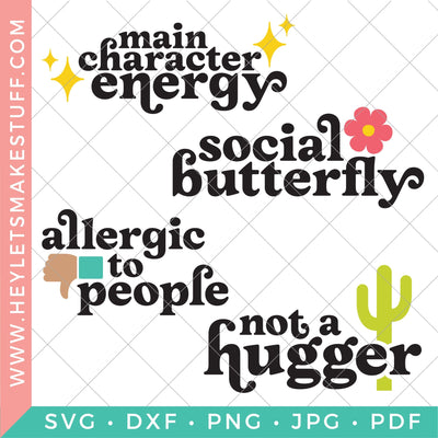 Introvert Extrovert Bundle SVG Hey Let's Make Stuff 