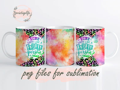 Introvert Mug Wrap Design, Instant Digital Design Download Mug Wrap Design, Mug Design PNG Sublimation PrintingLife 