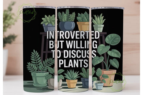Introverted Plant Lover 20oz Tumbler Sublimation PixelChick 