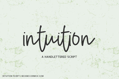 Intuition Script Font Beck McCormick 