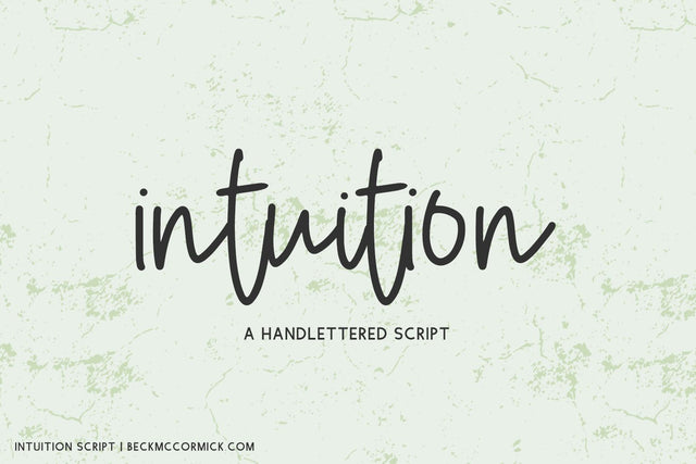 Intuition Script Font Beck McCormick 