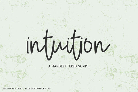 Intuition Script Font Beck McCormick 