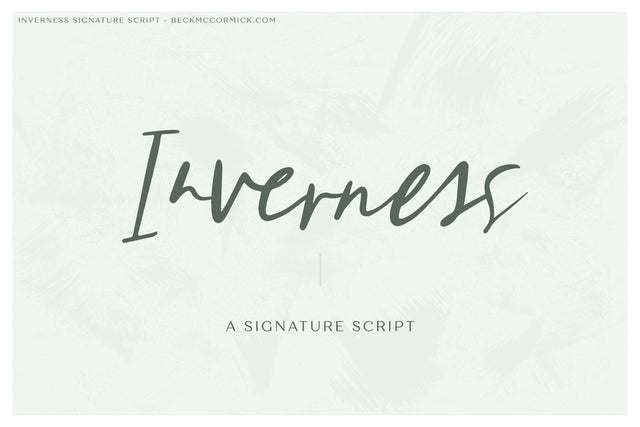 Inverness Signature Script Font Beck McCormick 