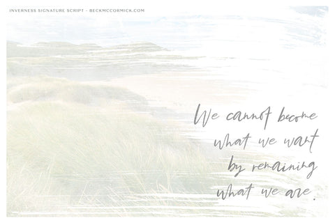 Inverness Signature Script Font Beck McCormick 