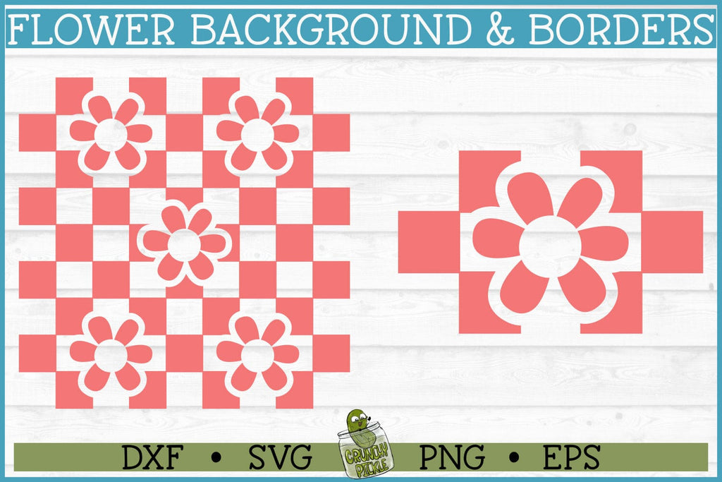 Inverted Flower Checkerboard SVG Files - So Fontsy