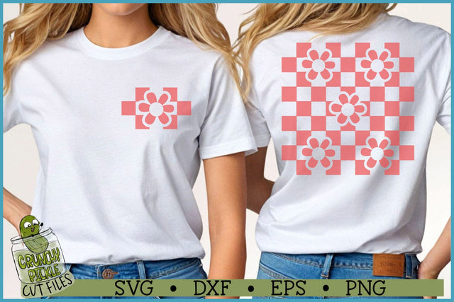 Inverted Flower Checkerboard SVG Files SVG Crunchy Pickle 