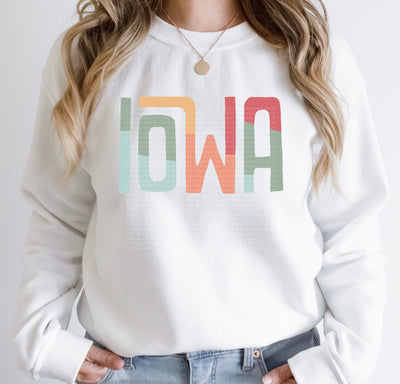 Iowa Retro Typography PNG | Vintage State Name Design | Sublimation Digital Download Sublimation Print Perfect Design Shop 