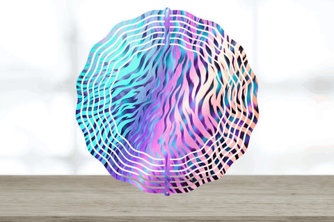 iridescent Animal Print Wind Spinner Sublimation Regulrcrative 