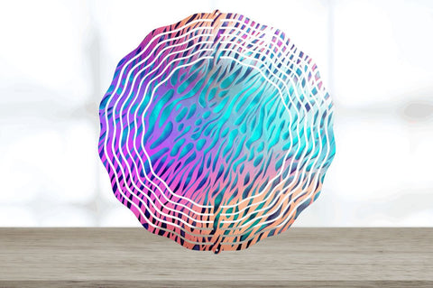 iridescent Animal Print Wind Spinner Sublimation Regulrcrative 