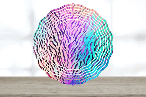 iridescent Animal Print Wind Spinner Sublimation Regulrcrative 