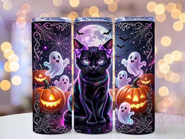 Iridescent Cat Magic 20oz Tumbler, Iridescent Effect, Cat Motif, Magic Theme, Mystical Style, Whimsical Aesthetic, Skinny Tumbler, Sublimation PNG Sublimation SvggirlplusArt 
