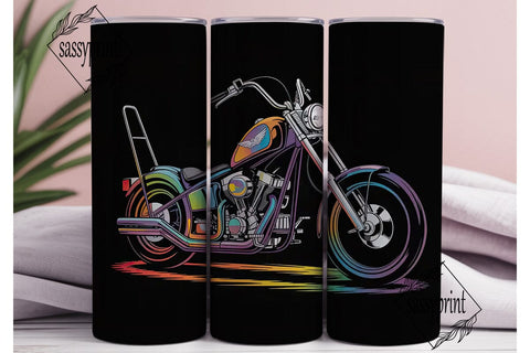 Iridescent Chopper 20oz Tumbler Wrap Sublimation sassyprint 
