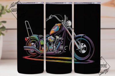 Iridescent Chopper 20oz Tumbler Wrap Sublimation sassyprint 
