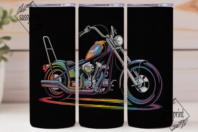 Iridescent Chopper 20oz Tumbler Wrap Sublimation sassyprint 