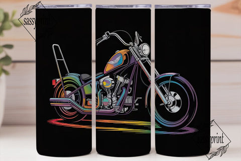 Iridescent Chopper 20oz Tumbler Wrap Sublimation sassyprint 