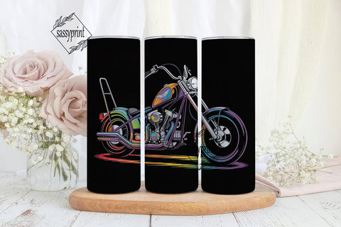 Iridescent Chopper 20oz Tumbler Wrap Sublimation sassyprint 