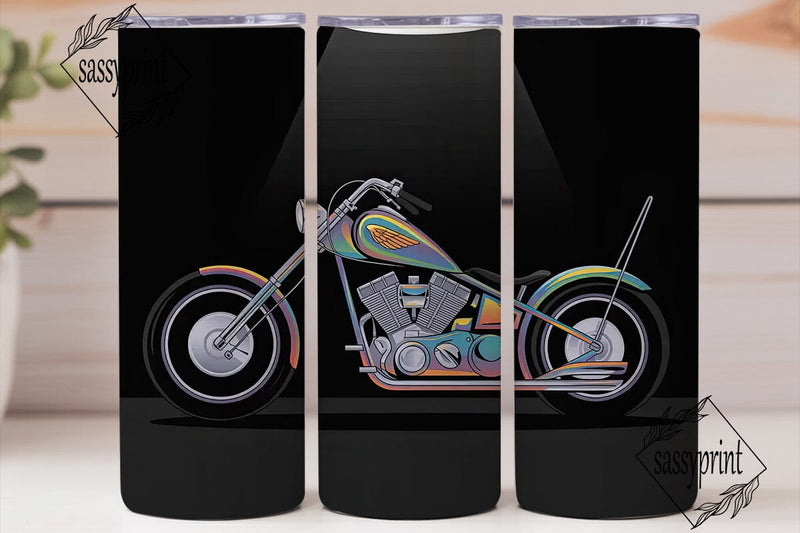 Iridescent Chopper 20oz Tumbler Wrap Sublimation sassyprint 