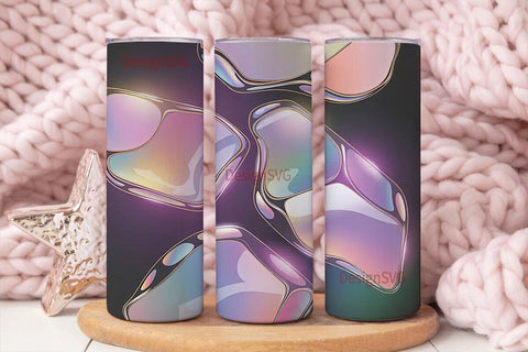 Iridescent Crystal 20oz Tumbler Wrap Sublimation DesignSVG 