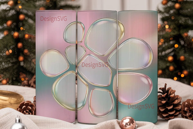 Iridescent Crystal 20oz Tumbler Wrap Sublimation DesignSVG 