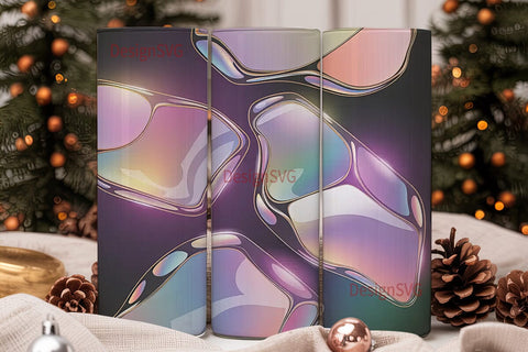 Iridescent Crystal 20oz Tumbler Wrap Sublimation DesignSVG 